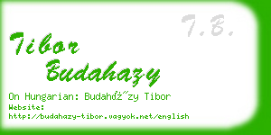 tibor budahazy business card
